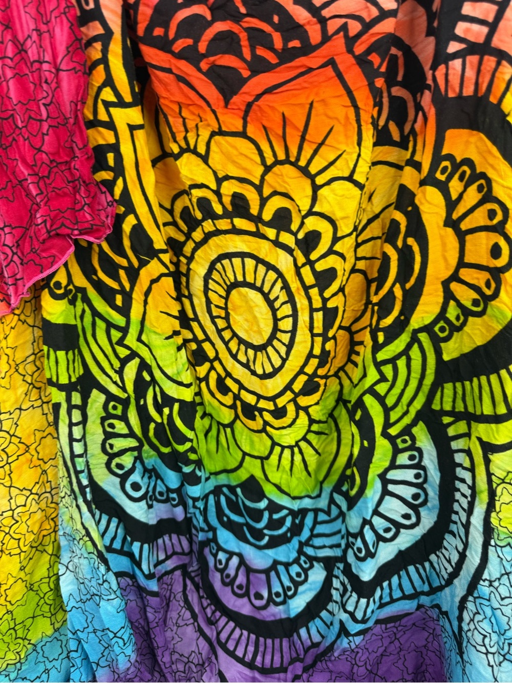 Scarf or tapestry wall mandala Boho Rainbow Floral Wrap Scarf - Multicolor - Picture 3 of 6